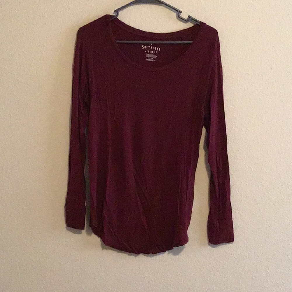 Burgundy long sleeve